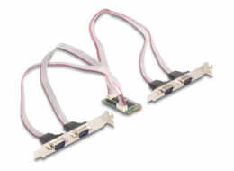 Delock - Sériový adaptér - PCIe 1.2 Full Mini Card nízký profil - RS-232 x 4