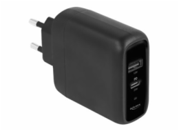 Delock - Síťový adaptér - 32 Watt - PD 3.0 - 2 výstupní konektory (USB, 24 pin USB-C) - černá