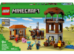 LEGO 21278 Minecraft Ein Verwüster am Plünderer-Außenposten, Konstruktionsspielzeug