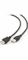 GEMBIRD&nbsp;Kabel&nbsp;USB&nbsp;2.0&nbsp;A-A&nbsp;prodlužovací&nbsp;1,8m&nbsp;Professional&nbsp;(černý,&nbsp;zlacené&nbsp;kontakty)