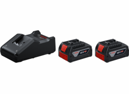 Bosch Kombinovaná sada - akumulátorový rázový utahovák GDX 180-LI + akumulátorová úhlová bruska GWS 180-LI + 2× akumu