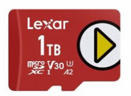 Lexar paměťová karta 1TB PLAY microSDXC™ UHS-I cards, čtení/zápis 205/140 MBs