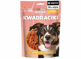 PAN MIĘSKO Squares Rabbit - pamlsek pro psa - 100g