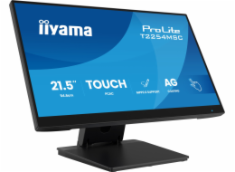 iiyama ProLite T2254MSC-B2AG - LED monitor - 21.5" (18.7" zobrazitelný) - dotykový displej - 1920 x 1080 Full HD (1080p) @ 100 Hz - IPS - 300 cd/m? - 1300:1 - 4 ms - HDMI, DisplayPort - reproduktory -