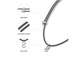 PLAUD Note Pin Lanyard Black - Řemínek na krk, černý
