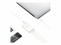 DICOTA Universal Notebook Charger USB-C - Síťový adaptér - 40 Watt - výstupní konektory: 3 - bílá
