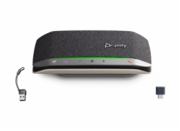 Poly Sync 20+M - Chytrý telefon - Bluetooth - kabelové, bezdrátový - USB-A, USB-C - cerná - certifikováno pro Microsoft Teams