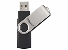 HAMA Rotate, USB Kľúč, 64GB, strieborný/čierny HAMA Rotate, USB Kľúč, 64GB, strieborný/čierny