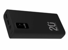 WG - Power Bank 20000 mAh, USB-C PD 20W + USB-A QC 3.0 22.5W, černá