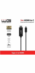 WG - Datový kabel Type-C na HDMI, 3 metry, 4K, černá
