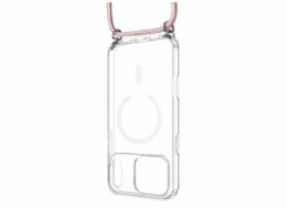 Pouzdro FIXED MagPure Neck s růžovou šňůrkou na krk pro Apple iPhone 17 Pro Max