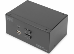 Digitus KVM přepínač 2portový přepínač, duální displej, 4K, DP