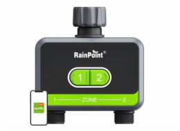 Dvouzónový ovladač zavlažování RainPoint s aplikací Dvouzónový ovladač zavlažování RainPoint s aplikací
