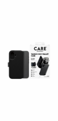 CARE by PanzerGlass Tango - Pouzdro s klopou pro mobilní telefon - kompatibilita s MagSafe - veganská kuže - cerná - pro Apple iPhone 17