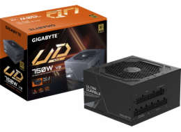 GIGABYTE zdroj UD750GM PG5 V2, 750W, 120mm, Plně modulární, 80 Plus Gold, ATX 3.1