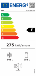PKM FD403ENFDIX volně stojící kombinace 258l chl. 145l mr.