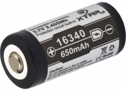 Battery 16340/R-CR123 3,7V Li-ion 650 mAh with protection Battery 16340/R-CR123 3,7V Li-ion 650 mAh with protection