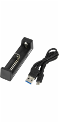 Nabíječka pro válcové Li-ion baterie USB-C – 1 kanál