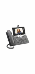 Cisco IP Phone 8865 - IP video telefon - s digitální fotoaparát, rozhraní Bluetooth - SIP, SDP - 5 rádku - uhel - repasovaný