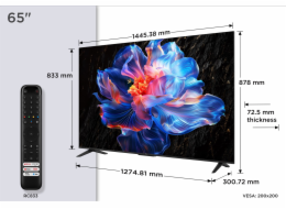 TCL 65P69K televizor 165,1 cm (65") 4K Ultra HD Smart TV Wi-Fi Černá