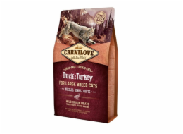 CARNILOVE Cat Large Breed Duck and turkey - suché krmivo pro kočky - 2kg