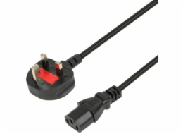 iBOX VDE SCHUKO napájecí kabel 1.8m UK zástrčka