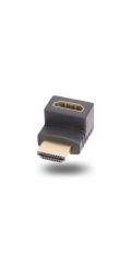 Startech Down Angle HDMI 2.0 Adapter, 90-Degree HDMI Port Saver, M/F - High Speed - HDMI adaptér - HDMI s piny (male) do HDMI se zdířkami (female) zahnutý nahoru - černá - pasivní, dvousměrný, podpora