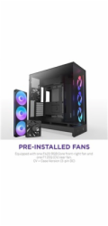 NZXT skříň H9 Flow RGB dvoukomorová ATX / 1x140 RGB mm / 1x 120mm RGB fan / prosklená / černá