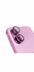 iStores by Epico Aluminium Lens Protector pro Apple iPhone 16/16 Plus - růžová