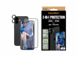 PanzerGlass ochranné sklo UWF + Hoops Bundle pro iPhone 16 Plus - Black Frame