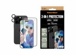 PanzerGlass ochranné sklo UWF + Hoops Bundle pro iPhone 16 Pro - Black Frame