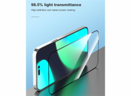 Deví ochranné sklo Van Series Anti-Static pro iPhone 15 Pro - Black Frame