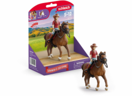 Schleich Horse Club Hannah & Cayenne, figurka na hraní