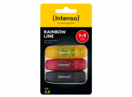 Intenso Rainbow Line         8GB USB Stick 2.0  Multipack x3 bunt