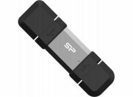 Silicon Power SP128GBUC3C51V1S USB paměť 128 GB USB Type-A / USB Type-C 3.2 Gen 1 (3.1 Gen 1) Černá, Stříbrná