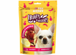 PAN MIĘSKO Fruits & Veggies Banana with duck - pamlsek pro psa - 100g