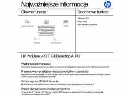 HP ProDesk 4 SFF G1i stolní počítač AI PC Intel Core Ultra 7 265 16 GB DDR5-SDRAM 1 TB SSD Windows 11 Pro Černý