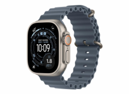 Apple Watch 49mm Anchor Blue Ocean Band Extension - Natural Titanium Finish