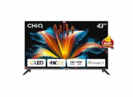 CHiQ L43QST TV 43", FHD, QLED, ultratenká, Android14, Dolby Audio, Frameless