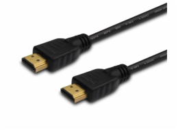 SAVIO CL-195 HDMI kabel 2 m, černý, pozlacené konektory, verze 2.0 high speed, ethernet/3D