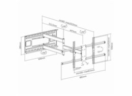 Nejdelší televizní držák Fiber Mounts Big1