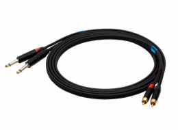 SSQ RCAJM1 SS-1427 Kabel 2x RCA - 2x Jack Mono 6,3 mm 1 m Černá