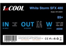 BAZAR - 1stCOOL Zdroj White Storm SFX 400 85+, 400W, SFX, černá - Po opravě BAZAR - 1stCOOL Zdroj White Storm SFX 400 85+, 400W, SFX, černá - Po opravě