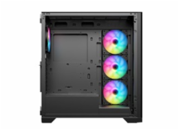VeinX case GL29AL-BK, ATX, Průhledná bočnice, 4x 120mm ARGB Fan, ARGB Hub, Černá