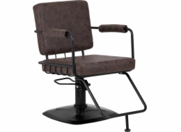 Activeshop Gabbiano kadeřnické křeslo Catania Loft Old Leather tmavě hnědá