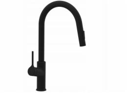 Invena Kuchyňská baterie s výsuvným výtokem Farsala, černá BZ-40-U04-S