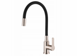 Invena Kuchyňská baterie Ksanti Inox, nerezová ocel/černá BZ-37-I43-L