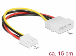 Delock Cable Power 4 pin male > 4 pin floppy female 15 cm