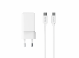 Epico UltraBoost GaN 35W síťová rychlonabíječka EA35 + 1,2m USB-C kabel - bílá