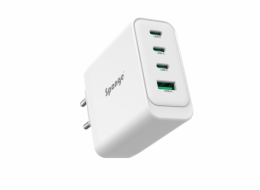 Adaptér Sponge C4 100W GaN, USB-C/USB-A, bílý